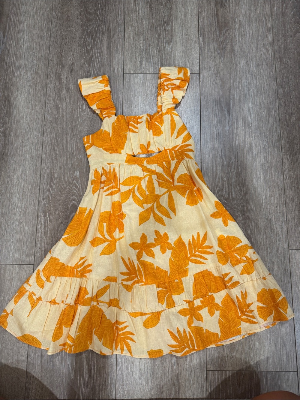 Like New Zara Dress with Orange Floral Print